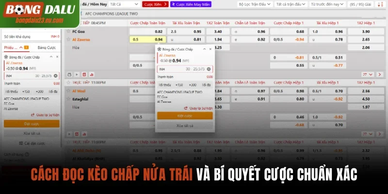 Kèo chấp nửa trái